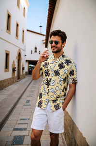 Chemises décontractées unisexes à manches courtes pour l'été, chemises tropicales pour hommes, chemises hawaïennes en coton à manches courtes - Product Image 2