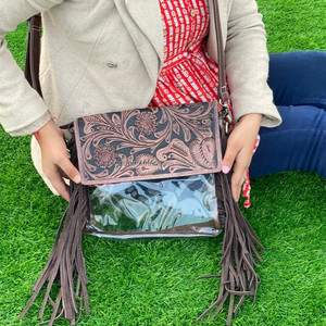 ¡Novedad de 2025! Bolsos cruzados transparentes de PVC de cuero mecanizados a mano de viaje para ocio, monederos transparentes y bolsos de hombro de lujo para mujer - Product Image 3