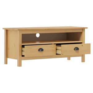 Supporto TV in legno massello di pino marrone miele 43.3 \ "x15.7 \" x18.5 \" - Product Image 3