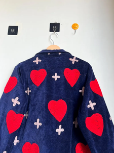 Veste kimono en velours de coton 100% faite à la main |   Automne/Hiver Respirant Écologique Séchage Rapide Anti-Plis Col Rond Matelassé - Product Image 5