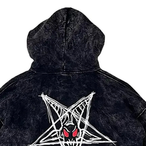 Sweat à capuche surdimensionné personnalisé délavé à l'acide, vente en gros, marque privée, molleton 100% coton épais 380g, unisexe, écologique - Product Image 4