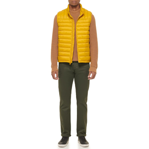 Bright <b>Yellow</b> <b>Puffer</b> Vest Men Padded Gilet Winter Sleeveless <b>Jacket</b> Stand Collar Bodywarmer Quilted Waistcoat - Product Image 3