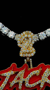 สร้อยคอจี้แจ็คเคลือบสีแดงสำหรับเครื่องประดับผู้ชาย - Product Image 4