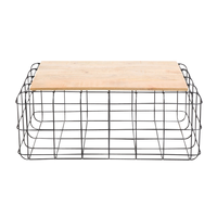 Table basse Vandana Elara Aureo en bois de manguier et métal noir