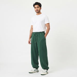 Meen Baggy Sweat <b>Pants</b> Casual <b>Gym</b> Fleece Mid Drawstring Waist High Quality Mid Weight Breathable Winter Wear Sweat <b>Pants</b> <b>Men</b> - Product Image 1