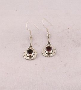Wholesale Shree Jaipur <b>Silver</b> 925 Sterling <b>Silver</b> Lapis Lazuli Bezel Setting <b>Dangle</b> <b>Earrings</b> Vintage Handcrafted Flower Petal - Product Image 5