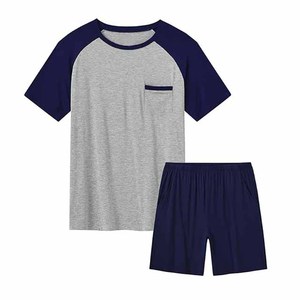 Ensemble T-shirt et short pour homme 100% coton respirant avec logo frontal, séchage rapide, tenue de sport, ensemble de shorts tendance - Product Image 1