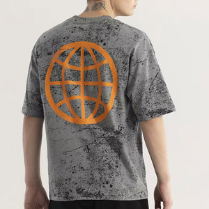 Nouveaux T-shirts tendance pour hommes, coupe ample, manches courtes, 100% coton, séchage rapide, motif uni, streetwear, impression personnalisée, logo couleur sur mesure - Product Image 4