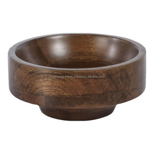 Deluxe Handcrafted Wooden Serving <b>Bowl</b> Built From Solid Timber Giving Long Lasting Strength For Serving <b>Large</b> Portions - Product Image 1