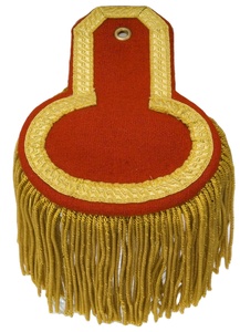 Épaulettes tendance personnalisées faites à la main en laiton et tissu rouge doré avec logo personnalisé, conception OEM, équipement de défense personnel - Product Image 4