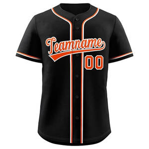 Maillot de baseball personnalisé avec nom et numéro, accents bleus, haut décontracté à col en V avec boutons - Product Image 5