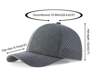 Casquette Snapback Unisexe Réglable à Visière Plate en Polyester Respirant pour Adulte, Grise, Quatre Saisons, Usage Extérieur, Transfert Thermique - Product Image 5