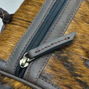 Nuevo Bolso de Hombro de Diseño Vintage con Doble Asa, Cierre de Cremallera Antirrobo y Forro de Piel de Vacuno Genuina - Product Image 5