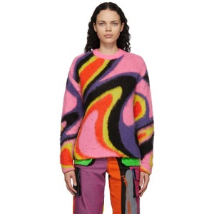Conjunto de Invierno de Punto de Mohair para Mujer, con Logotipo Personalizado, Cuello Redondo, Jacquard Afelpado - Product Image 4