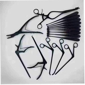 Cureta ósea para laminectomía con revestimiento negro, instrumentos quirúrgicos ortopédicos, 16 piezas A+ - Product Image 6