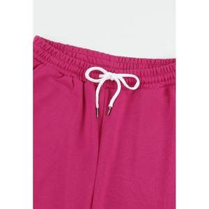 Survêtement rose à capuche pour femmes grandes tailles, couleur unie, décontracté, sweat-shirt à fermeture éclair sur toute la longueur avec poches latérales, vêtements d'automne - Product Image 5
