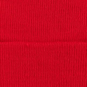 Solid Red Knit <b>Beanie</b> Winter <b>Hat</b> with Folded Cuff Knitted Cap for <b>Men</b> Women - Product Image 4