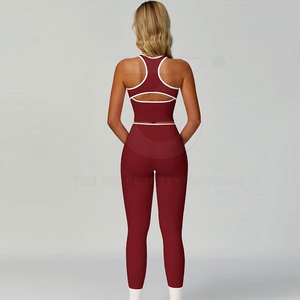 Conjunto de Yoga para Mujer, Transpirable, con Estampado Personalizado, Elástico, Ropa Deportiva para Yoga, Gimnasio, Entrenamiento y Uso Diario - Product Image 3