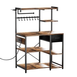 Scaffale da Cucina a X con 8 Ganci a S e Cavo di Alimentazione da 1,4 m con 8 Ganci Portasciugamani - Product Image 1