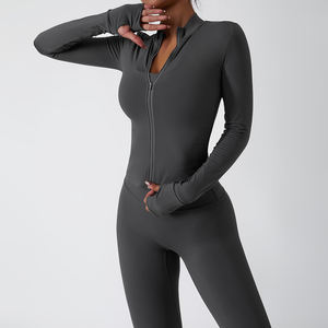 Conjunto Deportivo para Mujer, Leggings de Cintura Alta con Elástico, Sujetador Deportivo sin Tirantes, Shorts Deportivos de Color Sólido, Traje de Fitness de 2 Piezas - Product Image 4