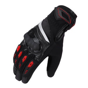 Guantes de invierno de cuero térmico al por mayor para motocicleta y scooter con agarres antideslizantes, ligeros, de dedo completo, unisex, con correa - Product Image 3