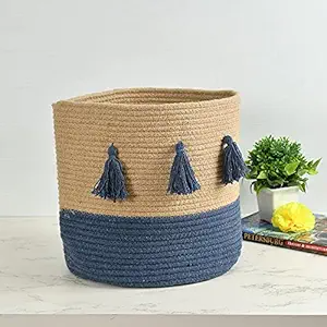 Panier décoratif tissé à la main pour la maison et le bureau – Fournisseur de paniers de rangement multi-usages en jute écologique - Product Image 6