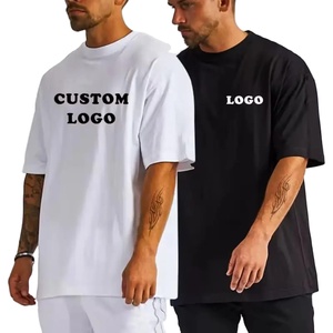 T-shirt formel homme en polyester/coton de qualité supérieure, coupe droite à épaules tombantes, personnalisable, vente chaude, faible MOQ, vente en gros, OEM - Product Image 1