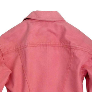 Veste en jean rose pour femme, 100% coton, boutonnage simple, manches longues, longueur standard, style hiver, col rabattu - Product Image 6