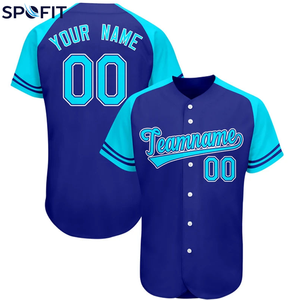 Maillots de baseball unisexes à manches courtes, entièrement boutonnés, personnalisables, respirants, grandes tailles, séchage rapide, chemises vierges à prix de gros - Product Image 2