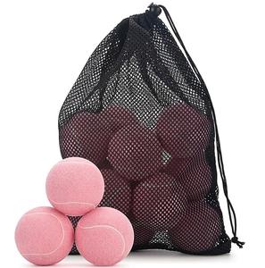 Balles de tennis roses de qualité supérieure, design personnalisé, fabriquées en usine, rebond élevé, pour les tournois, les matchs et l'entraînement sportif - Product Image 1