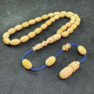 Cuentas de Oración Hechas a Mano de Resina Ámbar Clásica de Lujo, Ecológicas - Product Image 1