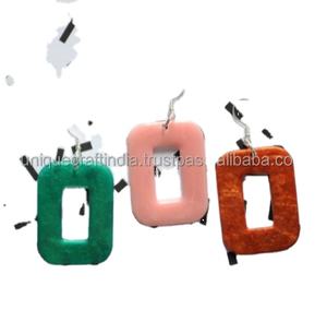 Boucles d'oreilles pendantes uniques en résine époxy transparente à paillettes, modelées à la main, style vintage de luxe, pour femmes et jeunes filles, idéales pour les fêtes classiques - Product Image 5