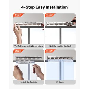 Tenda a Strisce in PVC Trasparente 84 Altezza x 36 Larghezza x 0,08 Spessore, 6 Pezzi, per Porte Industriali di Congelatori e Cella Frigorifera, Superficie Liscia - Product Image 6