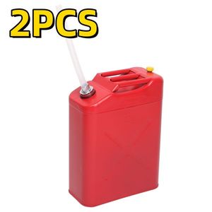 Lot de 2 seaux à essence/diesel rouges de 20 L en tôle laminée à froid avec tuyau de remplissage – Fûts et barils - Product Image 1