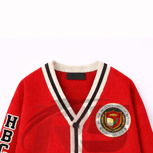 Cardigan universitaire personnalisé HBCU |   Pull sans manches en tricot boutonné sur le devant |   Vêtements de rue 100% coton écologiques - Product Image 2