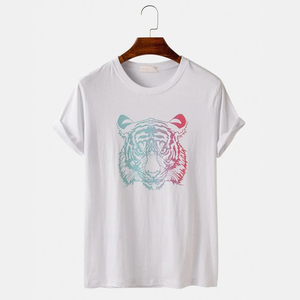 Camiseta Personalizada al por Mayor para Hombre, 100% Algodón Orgánico y Poliéster, Ligera, Cuello Redondo, Fabricación OEM - Product Image 3