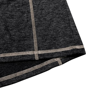 Camiseta Henley de Manga Corta Negra Sólida para Hombre, con Ribete en Contraste, Corte Ajustado, Informal, de Algodón Tejido - Product Image 4