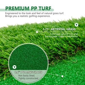 Tappetino da Golf per Putting di Alta Qualità 12x5 ft con 3 Buche e 3 Bandierine per Allenamento Indoor/Outdoor - Product Image 3