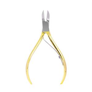 Coupe-ongles professionnel en acier inoxydable doré, lame courbée, outil pour les doigts - Product Image 1