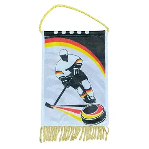 manufacturer sports team flag custom shield shaped football club small fringe pennant