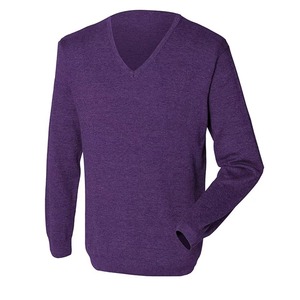 Sudadera con Cuello en V Personalizada al por Mayor para Hombre, Sudadera Informal de Manga Larga, Ligera, de Color Sólido para Invierno - Product Image 1