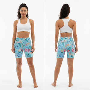 Shorts de sport Pro Felt personnalisés pour la gym, le fitness et le cyclisme, séchage rapide, extensibles, pour l'entraînement et le yoga, avec poches, taille haute - Product Image 3