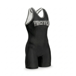 Vêtements de lutte pour femmes |   Vêtements de sport haute performance anti-humidité |   Surpiqûres plates pour les tournois de gym et de lutte - Product Image 4