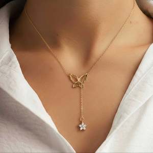 จี้รูปผีเสื้อเงินแท้เคลือบทอง - Product Image 2