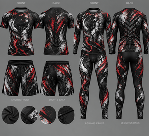 Conjunto de Rash Guard para MMA y BJJ al por Mayor, Pantalones Cortos de Combate con Sublimación Personalizada, Leggings de Compresión - Product Image 4
