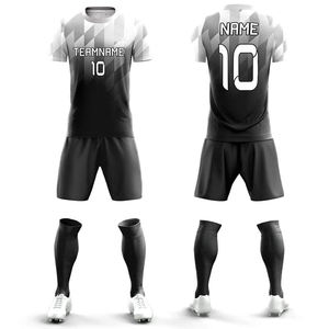 Custom Sublimated Soccer Jersey Set Men's Custom Team <b>Name</b> Breathable Polyester Short Sleeve Athletic Uniform All Seasons - Product Image 1