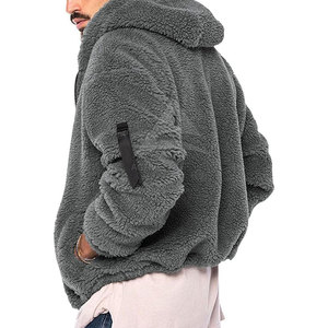New Men's Casual Winter <b>Hooded</b> Sherpa Fleece <b>Zip</b>-Up Jacket Cozy Latest Design by Improvement Sports - Product Image 2
