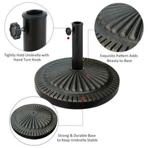 Base per Ombrellone da Esterno Resistente - 14,2 kg, Bronzo, Impermeabile per Villa, Spiaggia, Parco e Cortile - Product Image 3