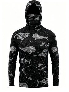 Sweat à capuche de pêche pour homme UPF 50+ à séchage rapide, manches longues, protection solaire, pour la pêche en plein air - Product Image 3