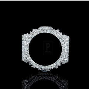 Luxury <b>Iced</b> <b>Out</b> Smart <b>Watch</b> Case Moissanite Diamond <b>Watch</b> Bezel 925 Sterling Silver Hip Hop Smartwatch Cover Jewelry - Product Image 1